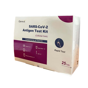 Paquete de 25 pruebas rápidas Nasofaríngea de Antígeno para detección de COVID-19 - GENRUI